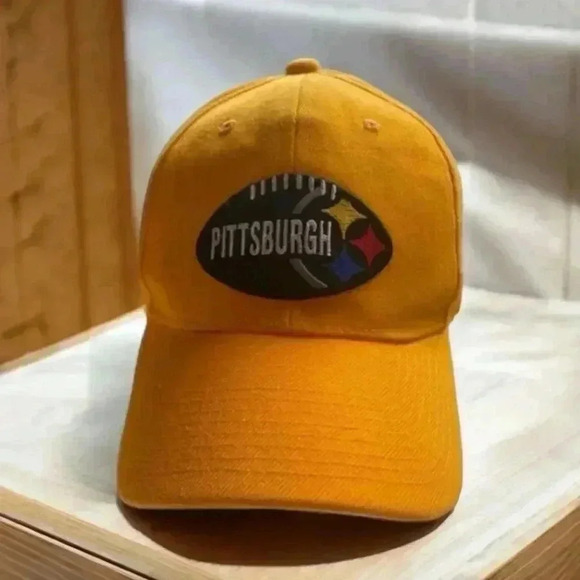 Pittsburgh Steelers Urban Rapper Gold Strapback baseball cap.  #NFLSteelers - Picture 1 of 5